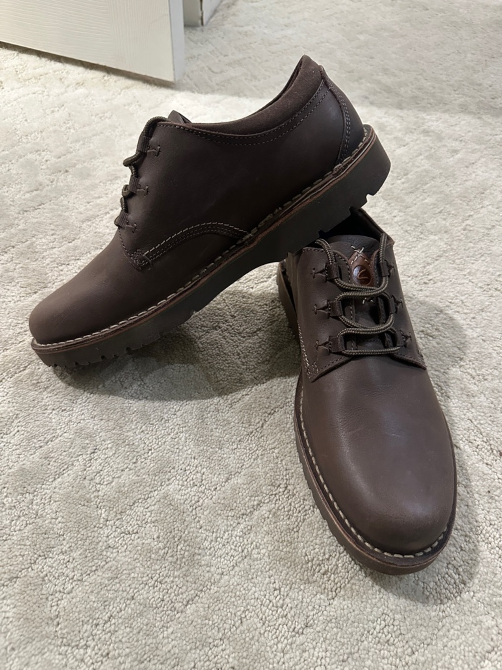 Clark’s Collection Men's Casual Brown Leather Lace-Up Shoes size 11